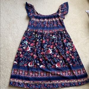BOHO babydoll off the shoulder dress
